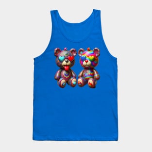 Trippy teddy bear Tank Top